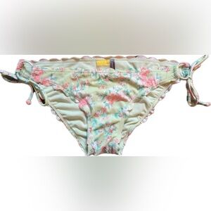LA Hearts Floral Bikini Bottom - Mint and Pink. Women’s size Medium
